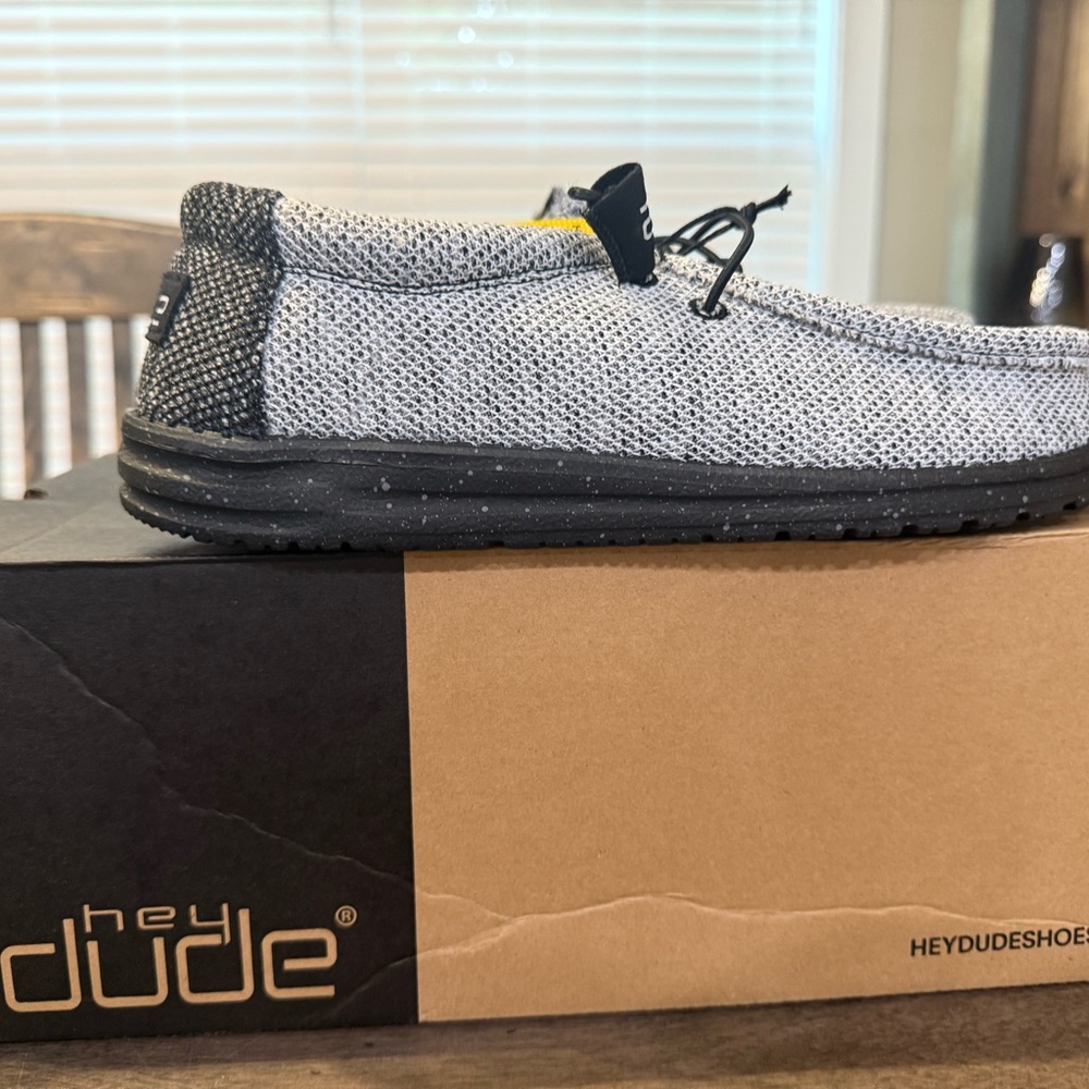 Hey Dude Gray and Black Slip-On Loafers